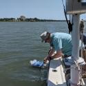 Launching the project's ROV in the Wilmington River